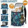 Insulated Large Capacity Leak-Proof 30-Can Thermal Bag Soft Cooler for Lunch Travel - Unisex Cooler Backpack