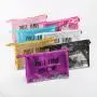 Fashion Lady PVC Transparent Custom Letter Print Logo Cosmetic Bag Portable Travel Clear Makeup Bag