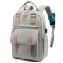 LOVEVOOK Wholesale light weight Travel Backpack with USB Charging Port Vintage College School Bookbag 15.6 inch Laptop Backpacks