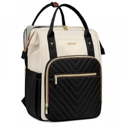LOVEVOOK custom logo fashion quilted 15.6 17in large capacity women computer backpack bag for travel work school laptop backpack