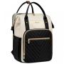 LOVEVOOK custom logo fashion quilted 15.6 17in large capacity women computer backpack bag for travel work school laptop backpack