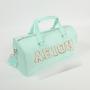 Keymay Custom Stock Colorful Women Portable Weekender Bags Waterproof Nylon Handbag Outdoor Travel Duffel Bag