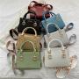 ZR531 Women's Bags Fashion Girl Clemence Colorful Small Square Bag Simple Lattice Zipper Shoulder Crossbody Bag Female Party