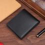 New men's wallet fashion leisure flat textured soft leather wallet multi-card position large capacity short small wallet