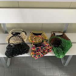 Special Women Handbags Wooden Bead Purse Ladies Casual Shoulder Crossbody Handbags Bucket Clutch Bag Wholesale