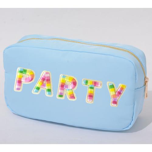 Keymay Custom Sew on Rainbow Letters Sticker Stick on Letters Letter Patches Bags Pouch Makeup Pouch Bag Cosmetic Storage Bag