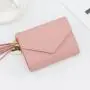 New tassel pendant with lychee pattern wallet card bag