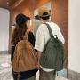 ZX039 Unisex School Bags Casual Travel Canvas Drawstring Backpack Outdoor Shoulder Teenager Campus Schoolbag For Student
