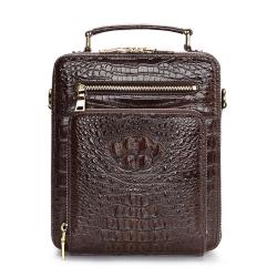Sacoche Homme Custom Luxury Genuine Crocodile Skin Leather Vintage Man Men's Business Briefcase Shoulder Messenger Bag Handbag