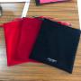 Custom Logo Reusable Red Black Velvet Cotton Linen Packaging Bag For Cosmetic