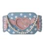 Sweet Girl Crossbody Bag Cute Pearl Handbag Ins Dot Love Candy Lady Single Shoulder Chain Bag Simple Trend Pu Lock Cute Girl Bag