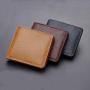 OEW026 Men PU Leather Wallets Organizer Card Holders Casual Fashion Short Coin Purse Money Pocket Bags Black
