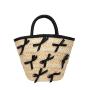 National Style New Hand-Held Bow Straw Bag Hand-Woven Bag Seaside Holiday Beach Shoulder Bag Handbag