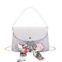 2024 New Mini Fashionable Lady's Embroidered Shoulder Bag Small Square Beaded Bow with Single Chain Portable DIY Accessories