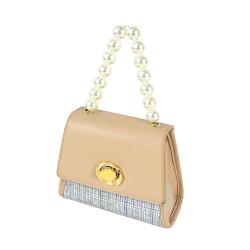 2021 New Arrival Fashion Design Vegan Leather Pearls Chain Handbags Luxury Bags for Women