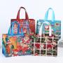 KBW641 Hot Selling Gift Packaging Bags Large Capacity Portable Folding Christmas Handbags Hot Gold Lamination Non-woven Bags