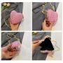 Summer heart shape diamond evening bags for party shine shoulder bags for lady clutch purses