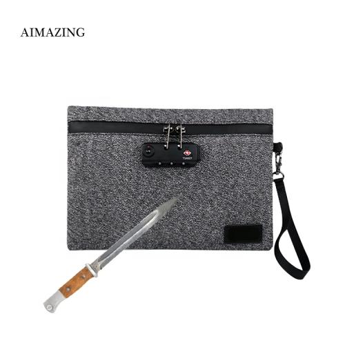 Safe Water Proof Drawstring Level 5 Thorn Proof Stab Cut Poof Resistant Anti-theft Bag Anti Theft Bag Pouch Purse With TSA Lock