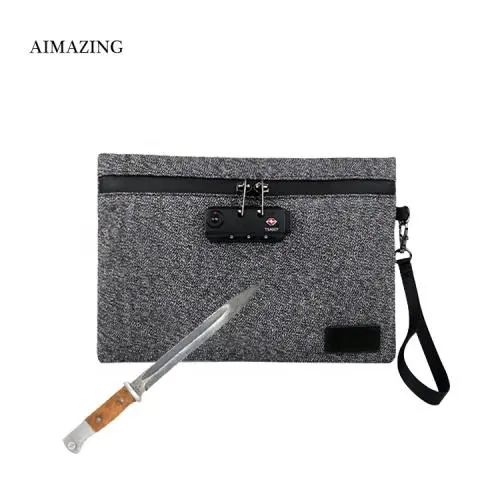 Safe Water Proof Drawstring Level 5 Thorn Proof Stab Cut Poof Resistant Anti-theft Bag Anti Theft Bag Pouch Purse With TSA Lock