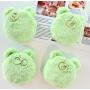 Hot sale plush frog design coin purse custom shape Wrist pouch mini keychain frog fur wallet