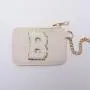 Keymay Popular DIY Chenille Patches Cute Girls Waterproof Small Nylon Wallet Keychain Zipper Coin Purse Keychain Coin Purse
