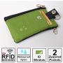 ZR553 RFID Card Bag Polyester Solid Color Business Card Box Wallet ID Card Gift Holder Box Transparent Hanging Rope Coin Purse