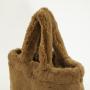 Custom Brown Winter Luxury Fashion Faux Rabbit Hobo Shoulder Bag Women Handbags Ladies Hand Bags