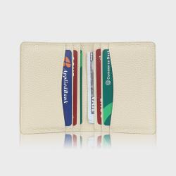 Factory wholesale leather business card holder lychee pattern mens leather bifold card holder wallet