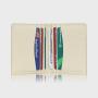 Factory wholesale leather business card holder lychee pattern mens leather bifold card holder wallet