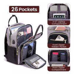 LOVEVOOK Fashion Travel Work Anti-theft Bag with Lock Backpacks Purse College School Student Bookbag Laptop Backpack for Women