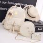 Customized Logo sac a main  Lock Mini Purses Crossbody 3 Set Bags School Bags Backpack For Women