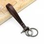 Custom Genuine Leather Key Holder Popular Handmade Vintage Leather Key Chain Finger Smart Leather Car Holder Organizer