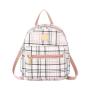 2024 Plaid Fashion Backpack Single Strap Portable Student Schoolbag Lady's Portable Shoulder Bag Chain Wholesale Foreign Trade