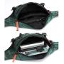 ZR612Men Waist Chest Bag New Fashion Shoulder Bag Sports Travel Crossbody Bag Waterproof Leisure Solid Color Nylon Cloth Outdoor