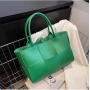 New Large Capacity Tote Bag National Large Checked Single Shoulder Crossbody Design Button Leather Polyester Cotton Summer Use
