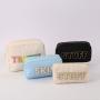 Fashion Stock Multi Color Custom Logo Letter Patches Large Capacity Nylon Waterproof Travel Zipper Pouch