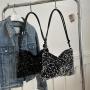 2024 New Texture Leisure Western Style Sequin Shoulder Bag Personalized Simplicity Crossbody Large Capacity Underarm Women's Bag