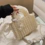 Hand Woven Clutch Evening Bag New 2023 Fashion Beaded Woven Handheld Crossbody Tote Bag