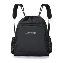 Gelory Drawstring Backpack Nylon Sports Gym Waterproof String Bag Cinch Sack Gymsack for Men Women
