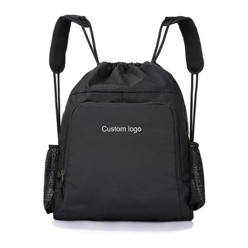 Gelory Drawstring Backpack Nylon Sports Gym Waterproof String Bag Cinch Sack Gymsack for Men Women