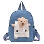 ZR468 Children's Backpack Kindergarten Little Bear Cute Light Cartoon Schoolbag Reflective Strip Safety Kids Bag Soft Baby Bag