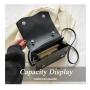 HR584 Women's Handbag PU Leather New Fashion Design Buckle Small Square Shoulder Bag Diamond Bow Versatile Luxury Handbag