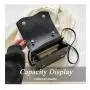 HR584 Women's Handbag PU Leather New Fashion Design Buckle Small Square Shoulder Bag Diamond Bow Versatile Luxury Handbag