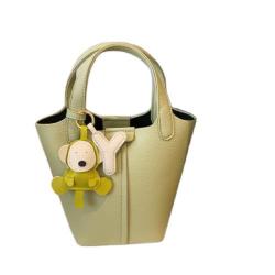 Customized new version bucket women's bag all-match one-shoulder  bag fashion leather handbag