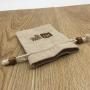 Embroidery Logo Jute Drawstring Bag For Coffee Tea