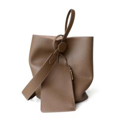 2024 Custom LOW MOQ Genuine Leather Bucket Bag Handbag For Women With Clutch Pouch