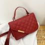 2024 Trendy Casual Diamond Embroidered Small Square Shoulder Bag Portable Cross-Border Lady's Handbag for Foreign Trade