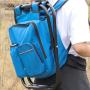Multifunctional Folding Fishing Blue Cooler Backpack Camping Chair Stool Backpack with Cooler Insulated Picnic Bag