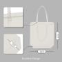 Gelory Custom Logo Super Strong Large Canvas Tote Bag Recycled Reusable Grocery Shopping Bags