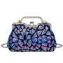HR383 New Fashionable Style Dinner Party Clutch Bag Personalized Sequin Clip Handle Bag Chain Strap One Shoulder Crossbody Bag